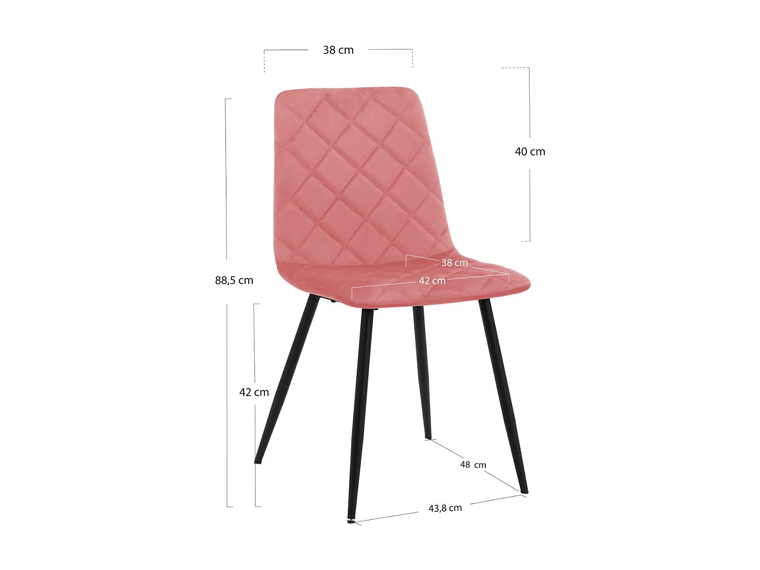 Sillas Comedor - Silla Drat - Rosa