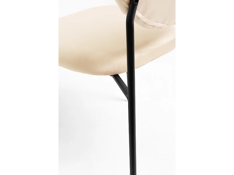 Sillas Comedor - Silla Cora Black Terciopelo - Beige
