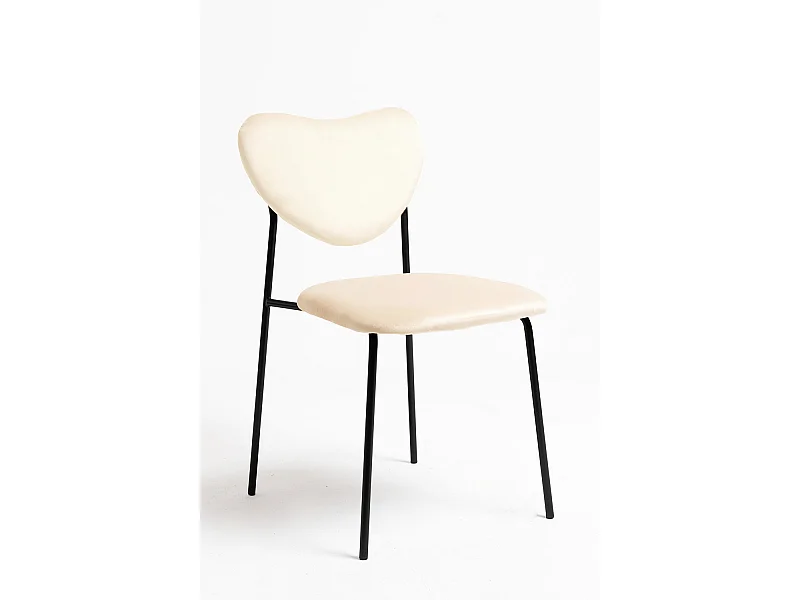 Sillas Comedor - Silla Cora Black Terciopelo - Beige