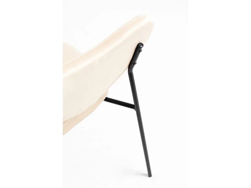 Sillas Comedor - Silla Cora Black Terciopelo - Beige