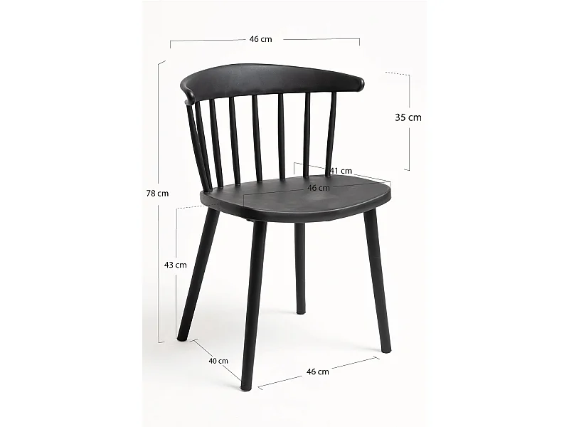 Sillas Comedor - Silla Niru - Negro