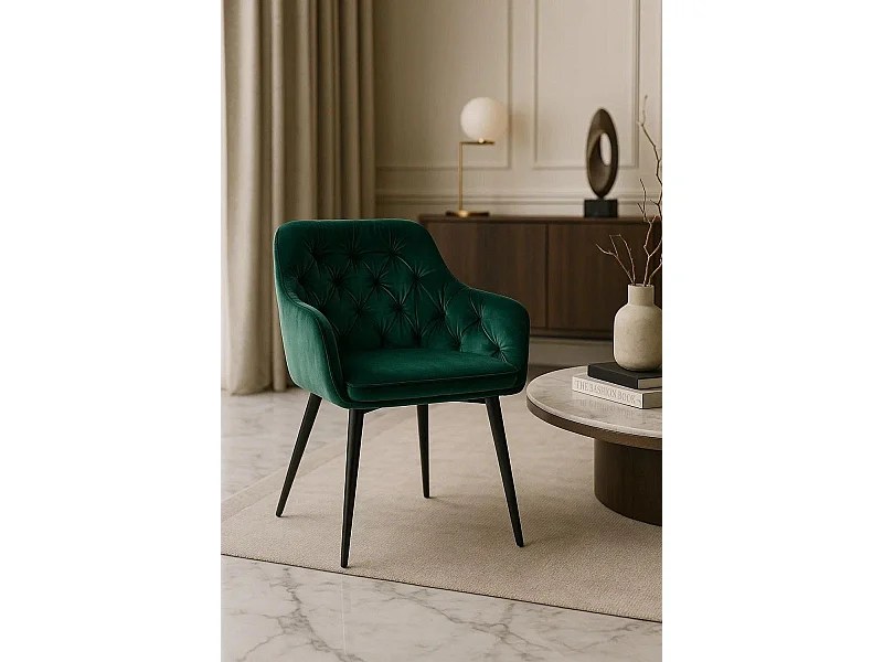 Sillas Comedor - Silla Salle Terciopelo - Verde