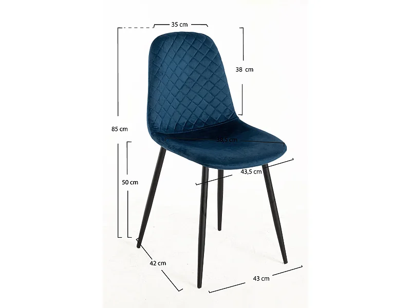 Packs Sillas Comedor - Pack 4 Sillas Boide - Azul