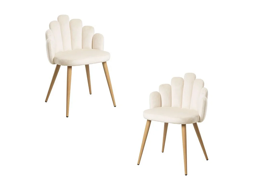 Packs Sillas Comedor - Pack 2 Sillas Hand Terciopelo - Beige