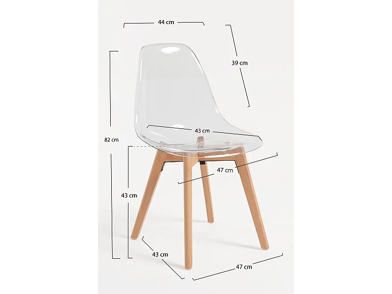 Sillas Comedor - Silla Kelen Transparente