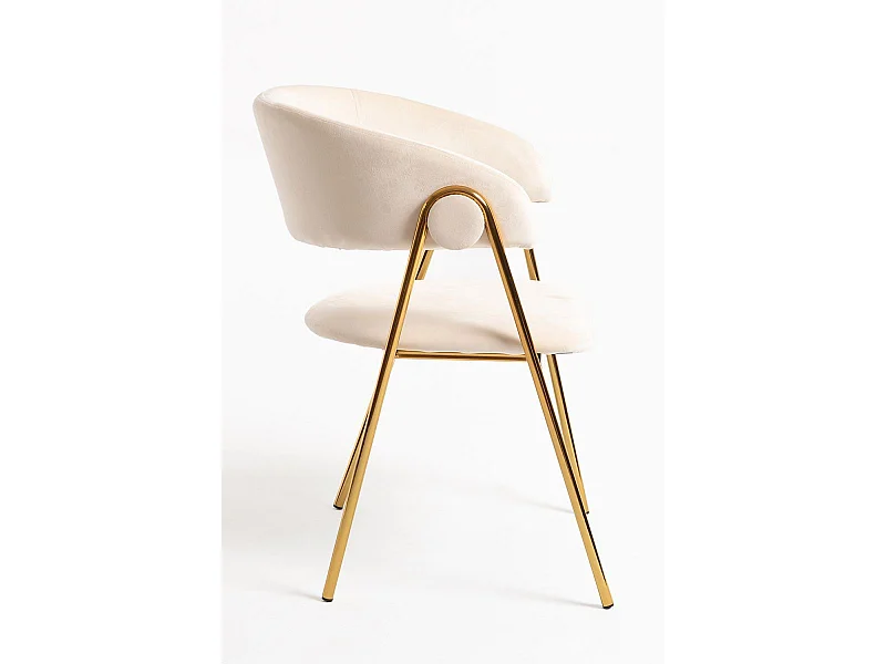 Sillas Comedor - Silla Mihu Gold Terciopelo - Beige