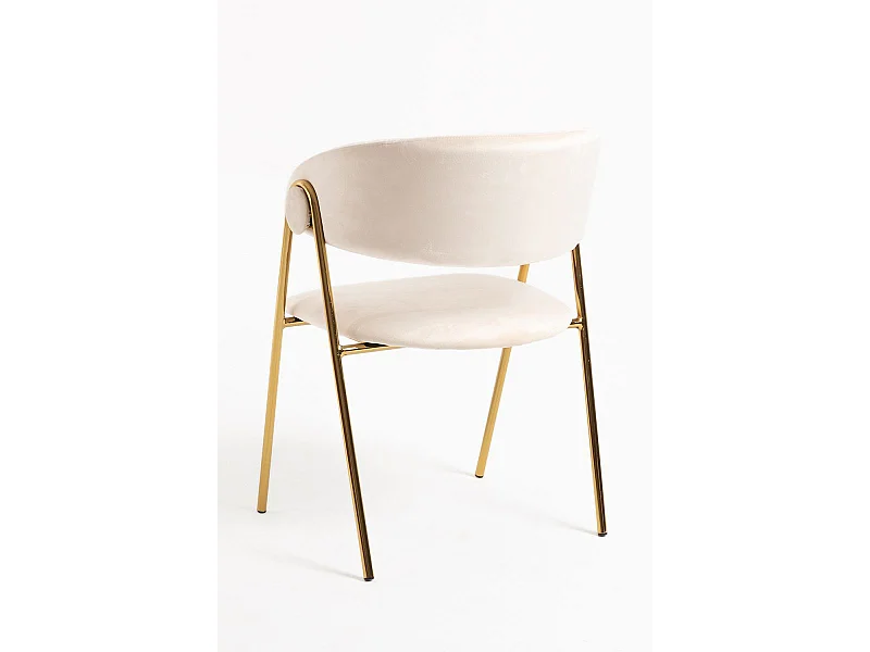 Sillas Comedor - Silla Mihu Gold Terciopelo - Beige
