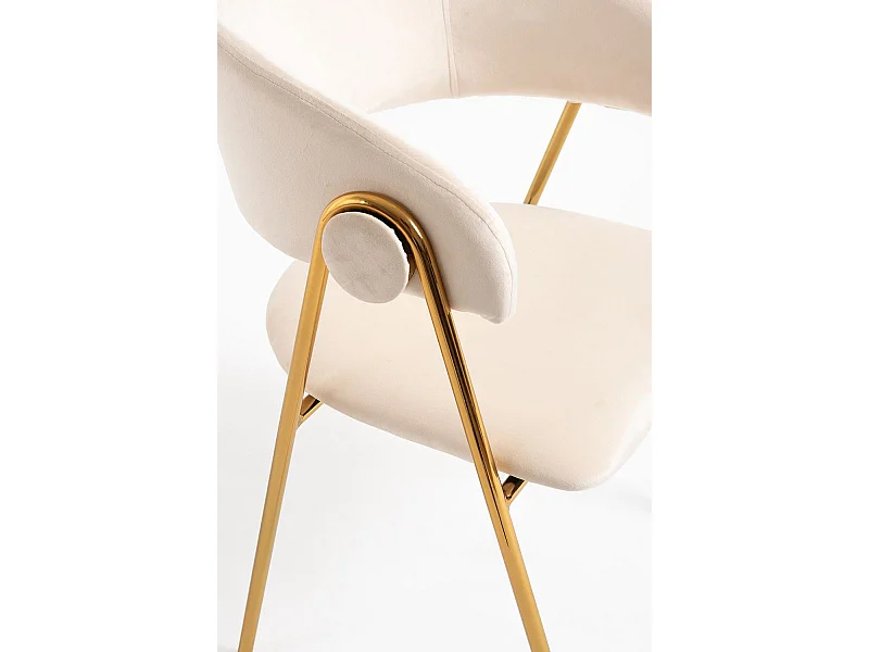 Sillas Comedor - Silla Mihu Gold Terciopelo - Beige