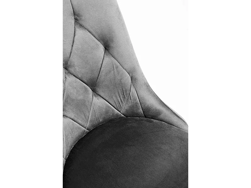 Sillas Comedor - Silla Dolphin Black Terciopelo - Gris