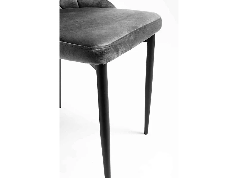 Sillas Comedor - Silla Dolphin Black Terciopelo - Gris