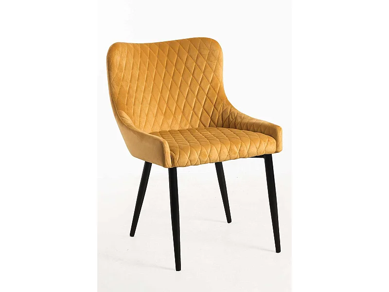 Sillas Comedor - Silla Sanda Terciopelo - Mostaza