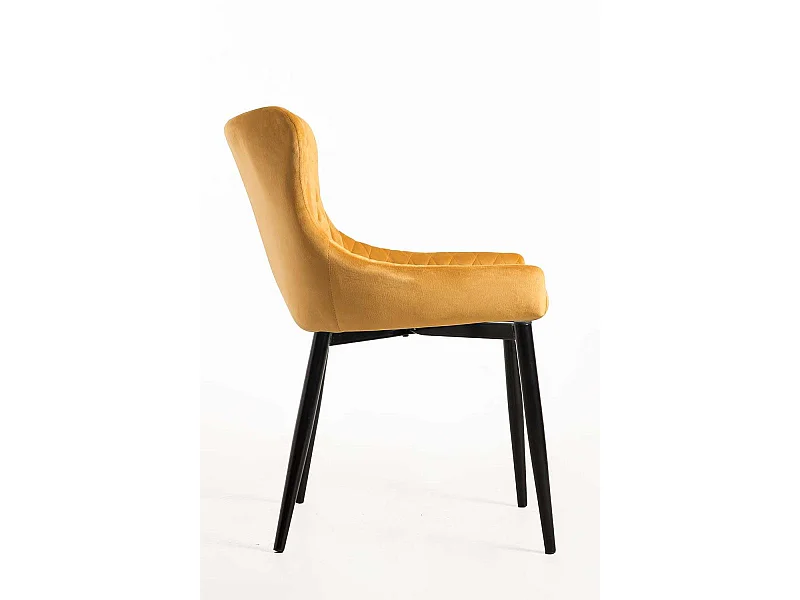 Sillas Comedor - Silla Sanda Terciopelo - Mostaza