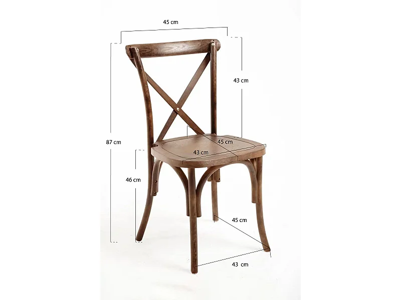 Sillas Comedor - Pack 4 Sillas Altea Polipropileno efecto Madera - Roble Claro