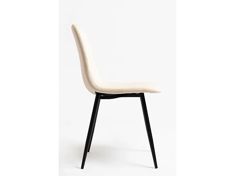Sillas Comedor - Silla Miller Black Terciopelo - Beige