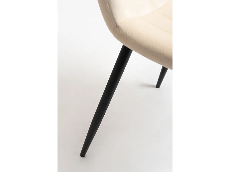Sillas Comedor - Silla Miller Black Terciopelo - Beige