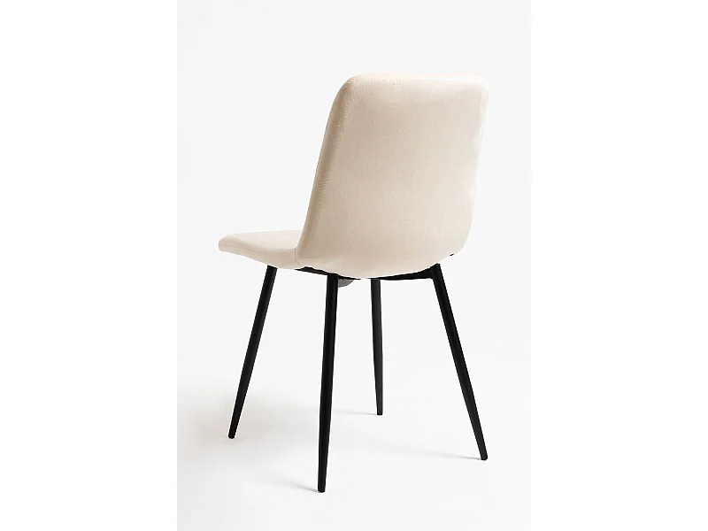 Sillas Comedor - Silla Miller Black Terciopelo - Beige