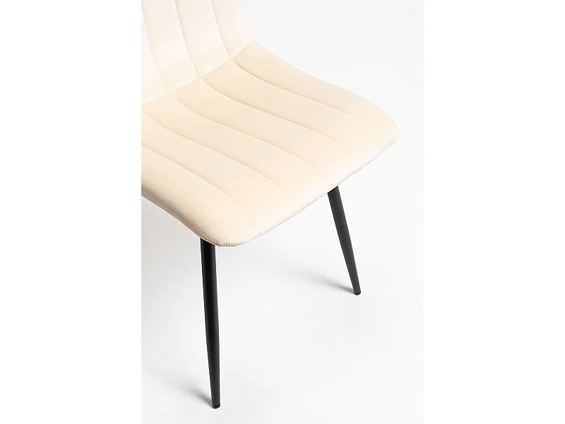 Sillas Comedor - Silla Miller Black Terciopelo - Beige