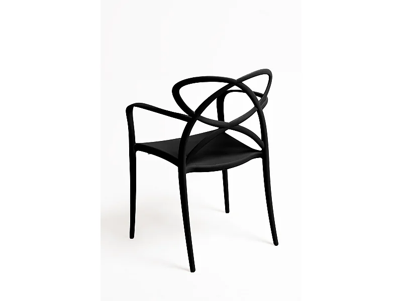 Sillas Comedor - Silla Vella con Reposabrazos - Negro