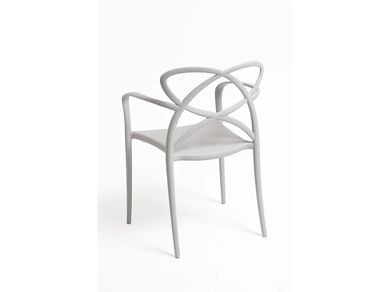 Sillas Comedor - Silla Vella con Reposabrazos - Gris claro
