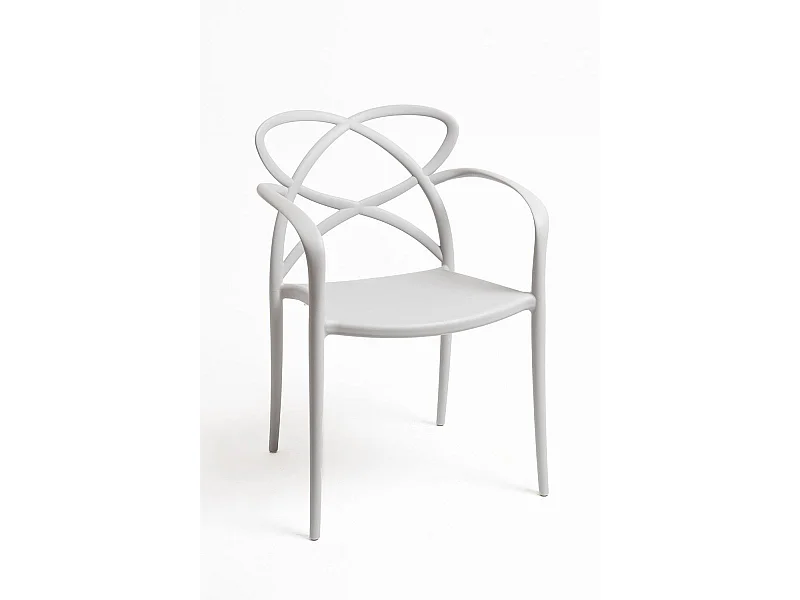 Sillas Comedor - Silla Vella con Reposabrazos - Gris claro