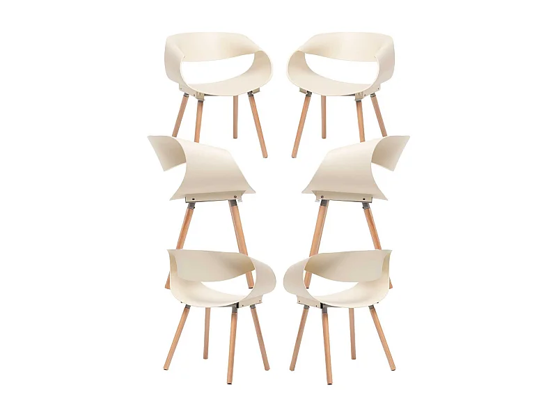 Packs Sillas Comedor - Pack 6 Sillas Cappio - Beige