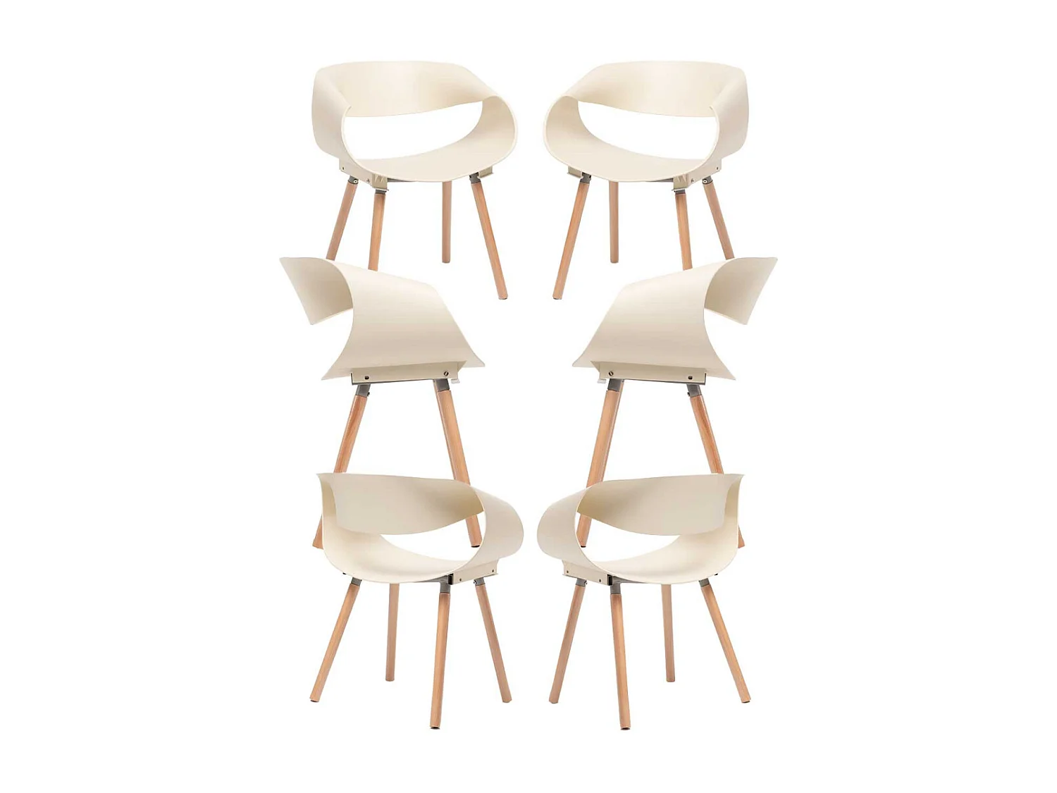 Packs Sillas Comedor - Pack 6 Sillas Cappio - Beige