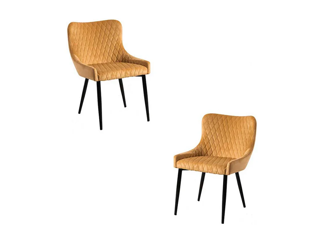 Packs Sillas Comedor - Pack 2 Sillas Sanda Terciopelo - Mostaza