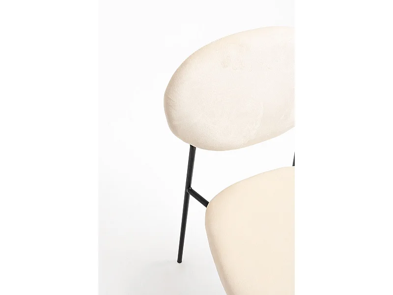 Sillas Comedor - Silla Mida Black Terciopelo - Beige