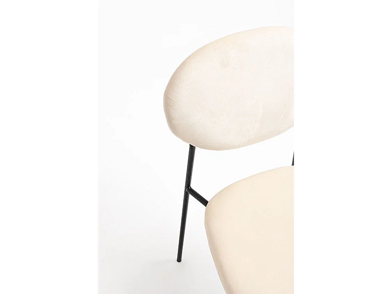 Sillas Comedor - Silla Mida Black Terciopelo - Beige
