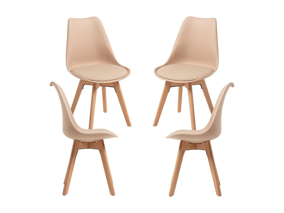 Packs Sillas Comedor - Pack 4 Sillas Synk Basic - Beige Tapioca