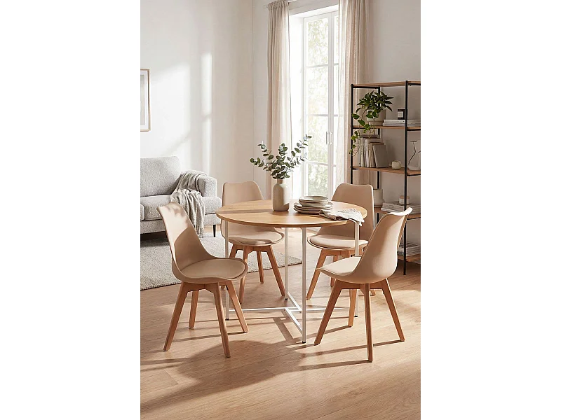 Packs Sillas Comedor - Pack 4 Sillas Synk Basic - Beige Tapioca