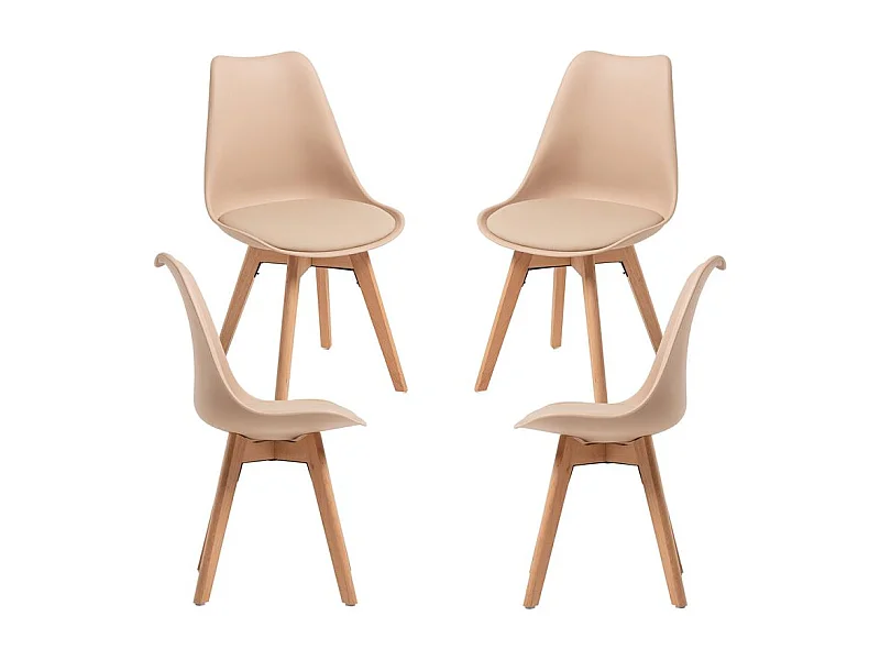 Packs Sillas Comedor - Pack 4 Sillas Synk Basic - Beige Tapioca
