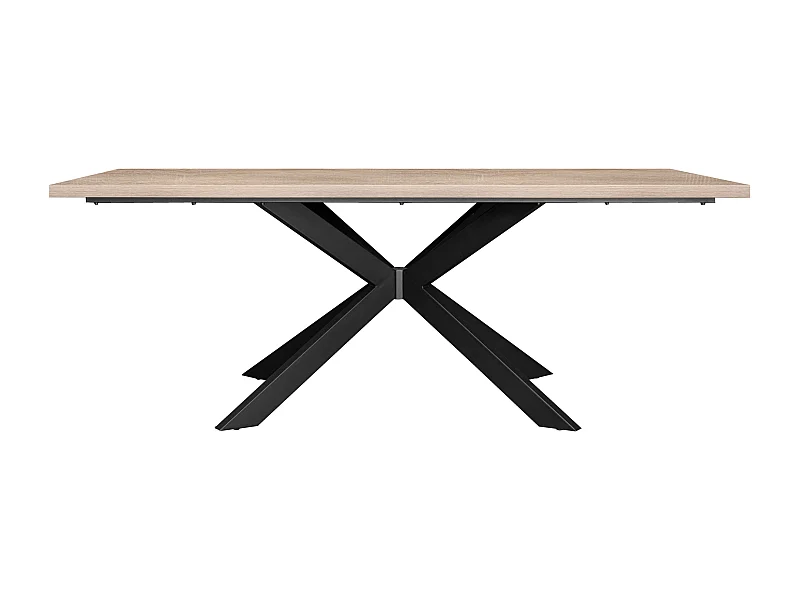 Mesa De Comedor Tapa 36 Mm De Grosor Color Roble Estructura Metalica