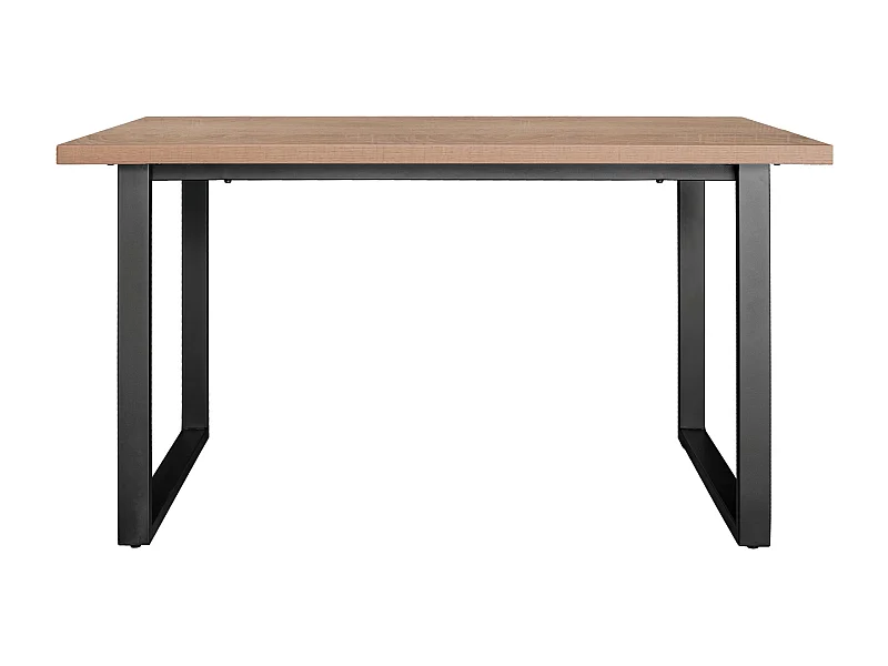 Mesa De Comedor Tapa 36 Mm De Grosor Color Marron Estructura Metalica