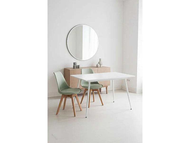 Estilo Nórdico - Mesa Extensible Tabela 120 - 160cm - Blanco