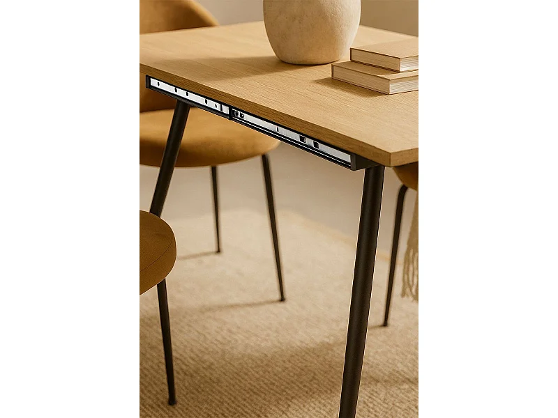 Estilo Nórdico - Mesa Extensible Tabela - Negro