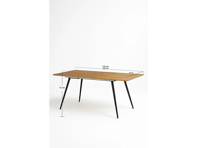 Estilo Nórdico - Mesa Extensible Tabela - Negro