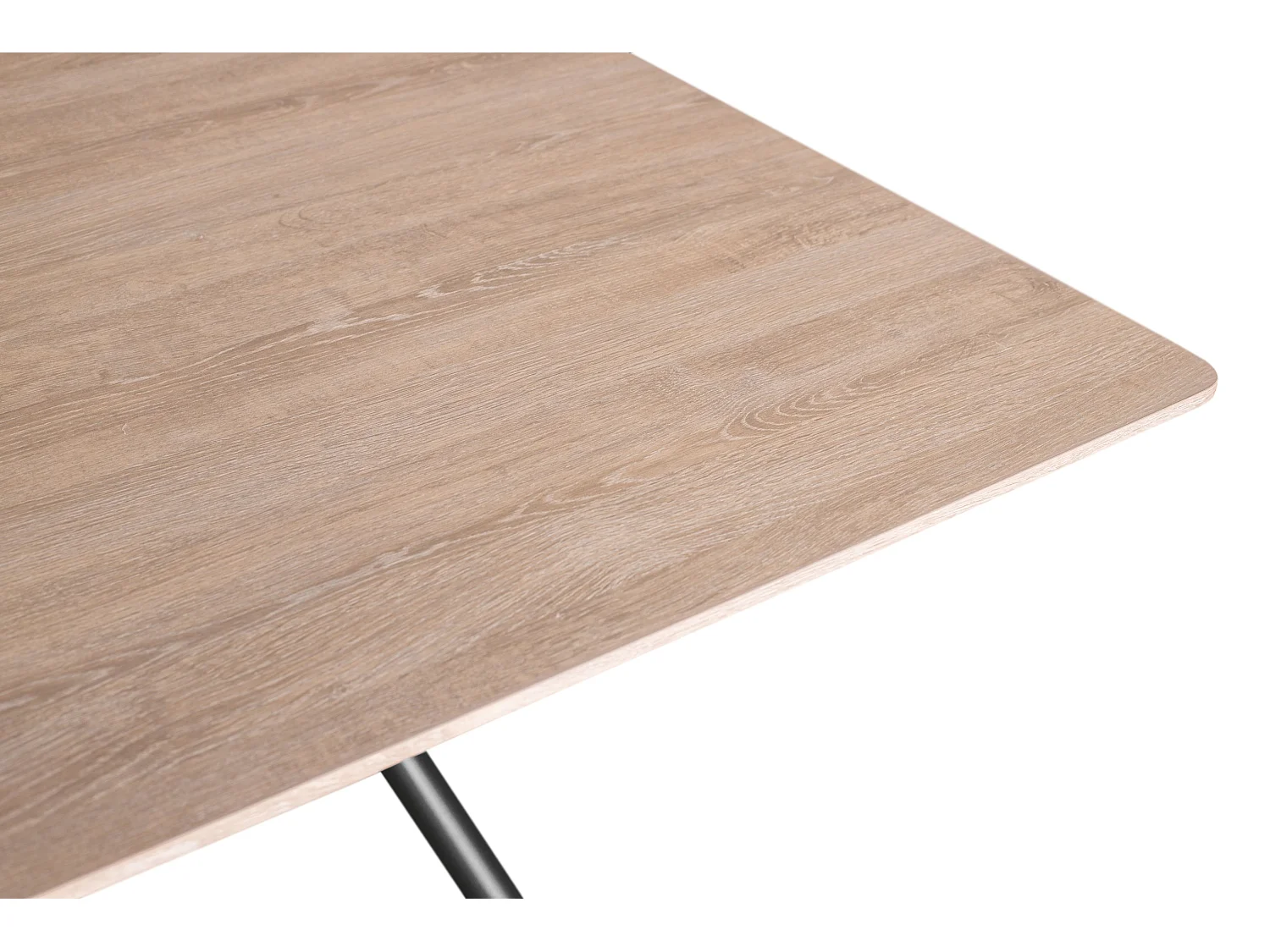 Mesa De Comedor Tapa 25 Mm De Grosor Color Roble Estructura Metalica