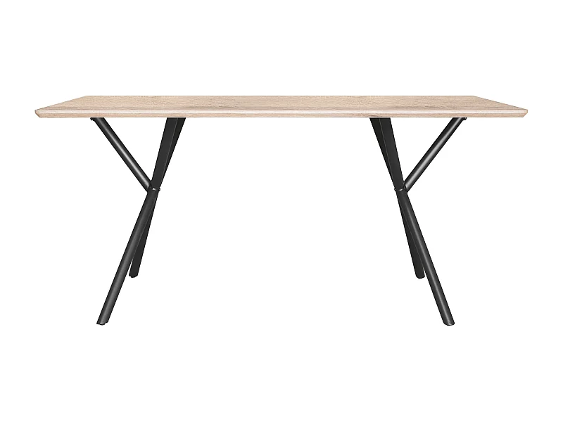 Mesa De Comedor Tapa 25 Mm De Grosor Color Roble Estructura Metalica