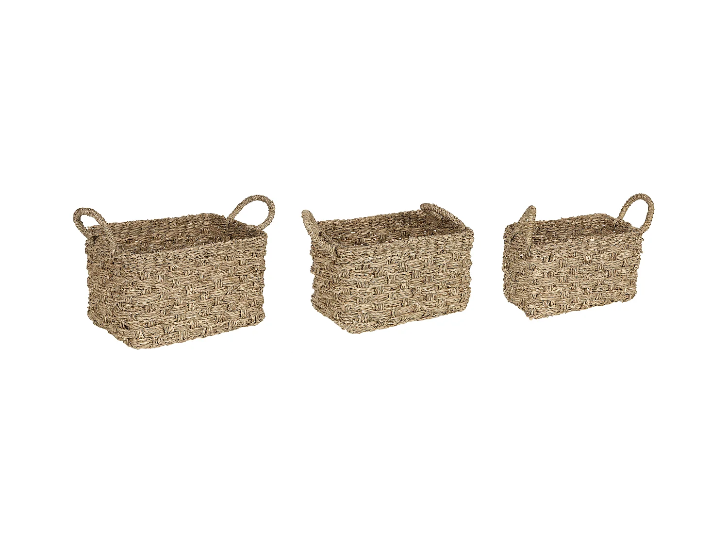 Lot de 3 paniers HOIAN Herbier marin Naturel