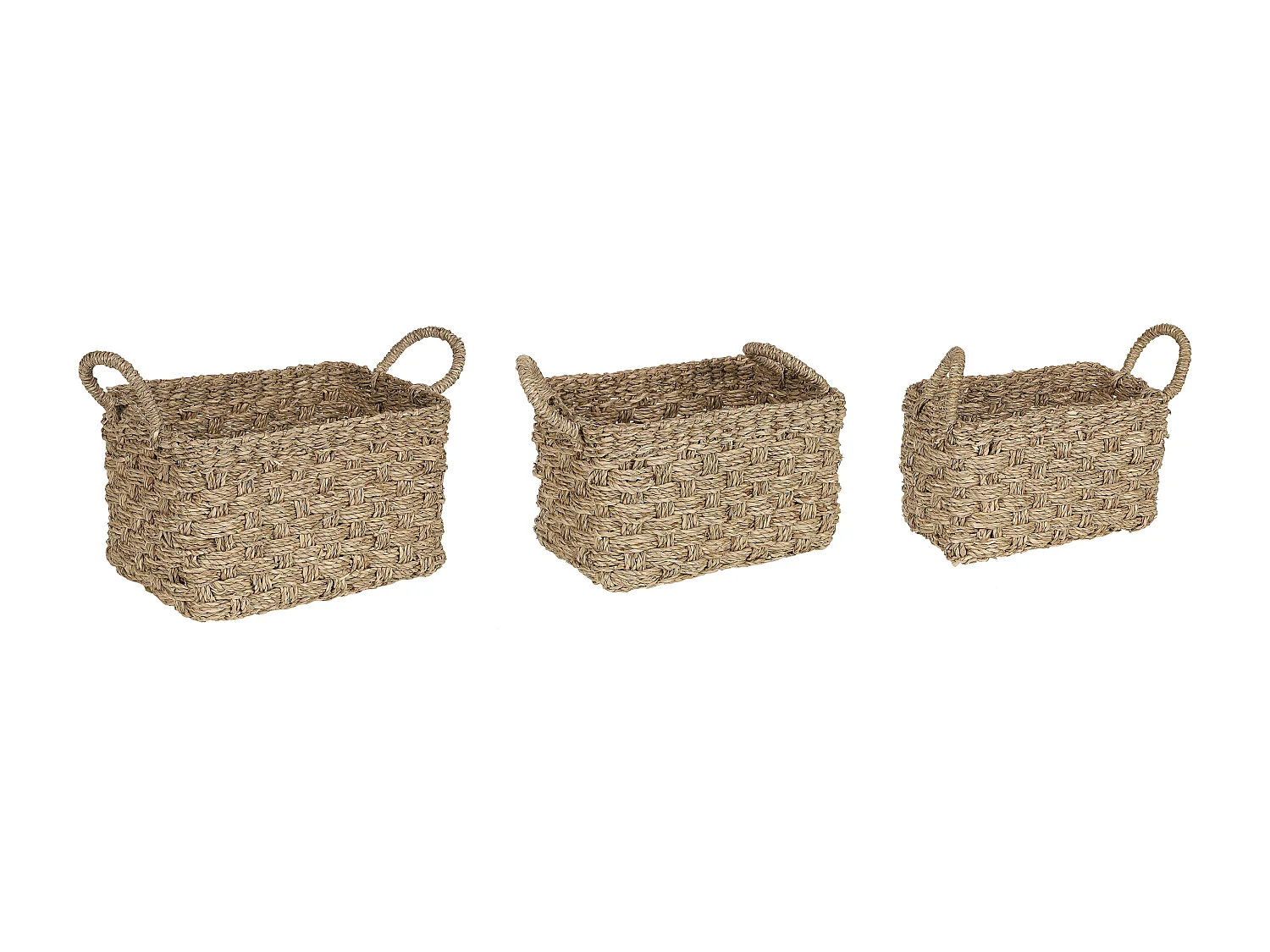 Lot de 3 paniers HOIAN Herbier marin Naturel