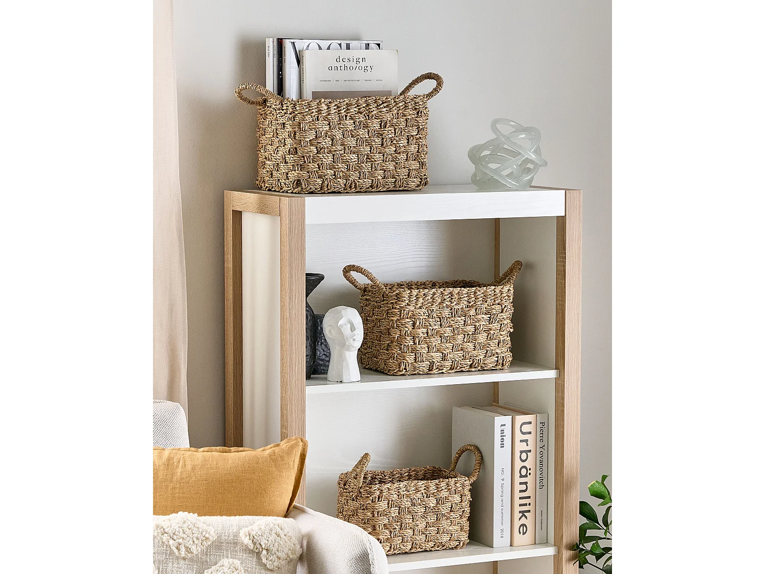 Lot de 3 paniers HOIAN Herbier marin Naturel