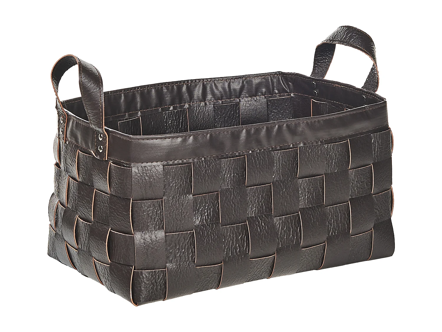 Set van 2 manden SIPPAR Kunstleer Donkerbruin