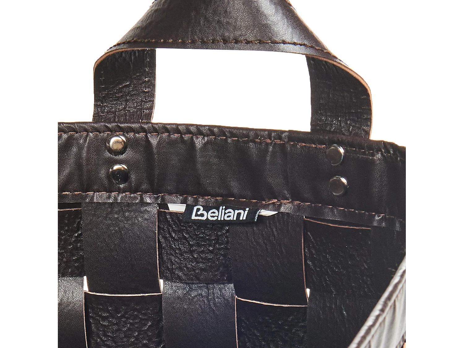 Set van 2 manden SIPPAR Kunstleer Donkerbruin