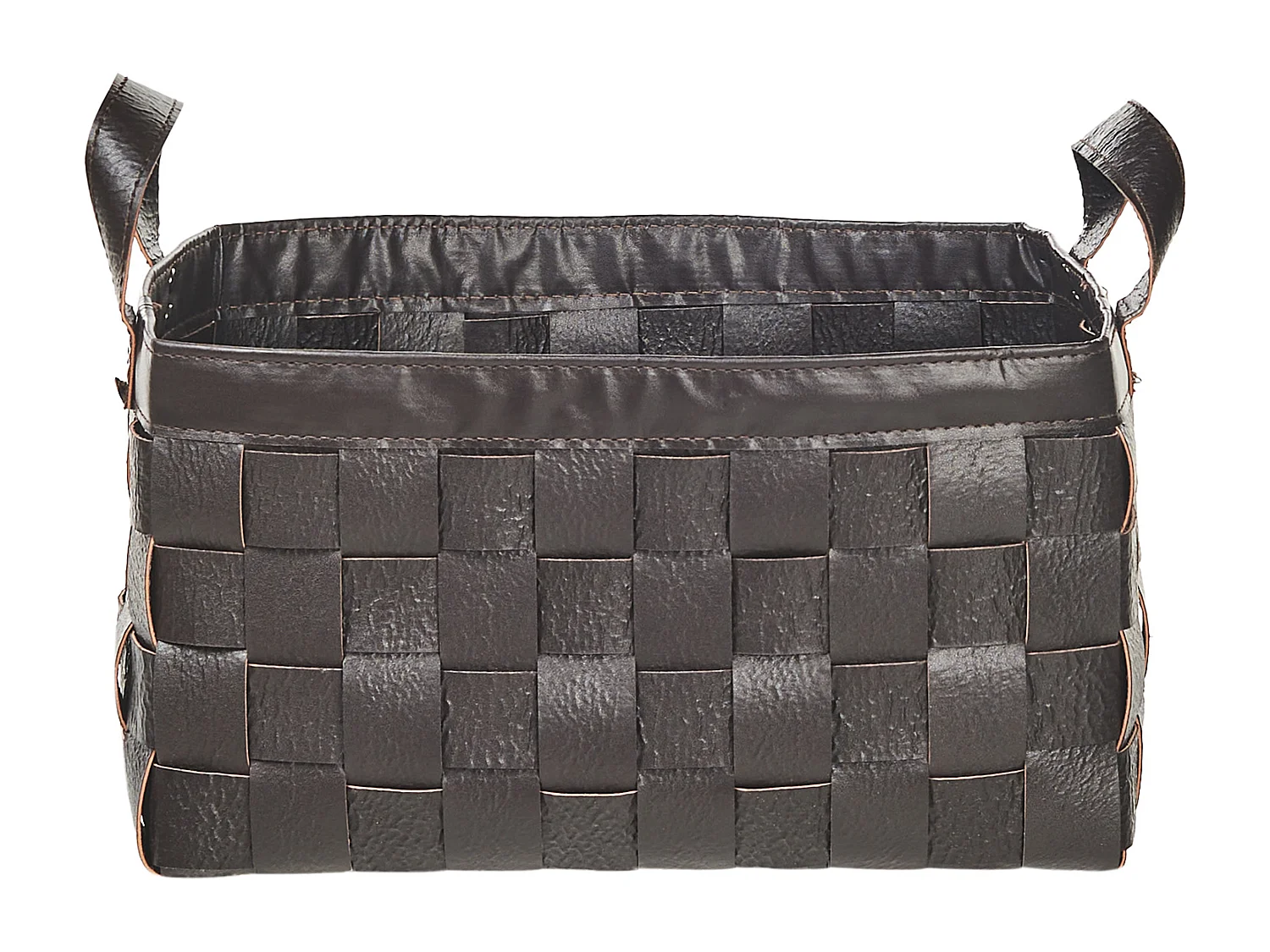 Conjunto de 2 cestas SIPPAR Piel sintética Marrón oscuro