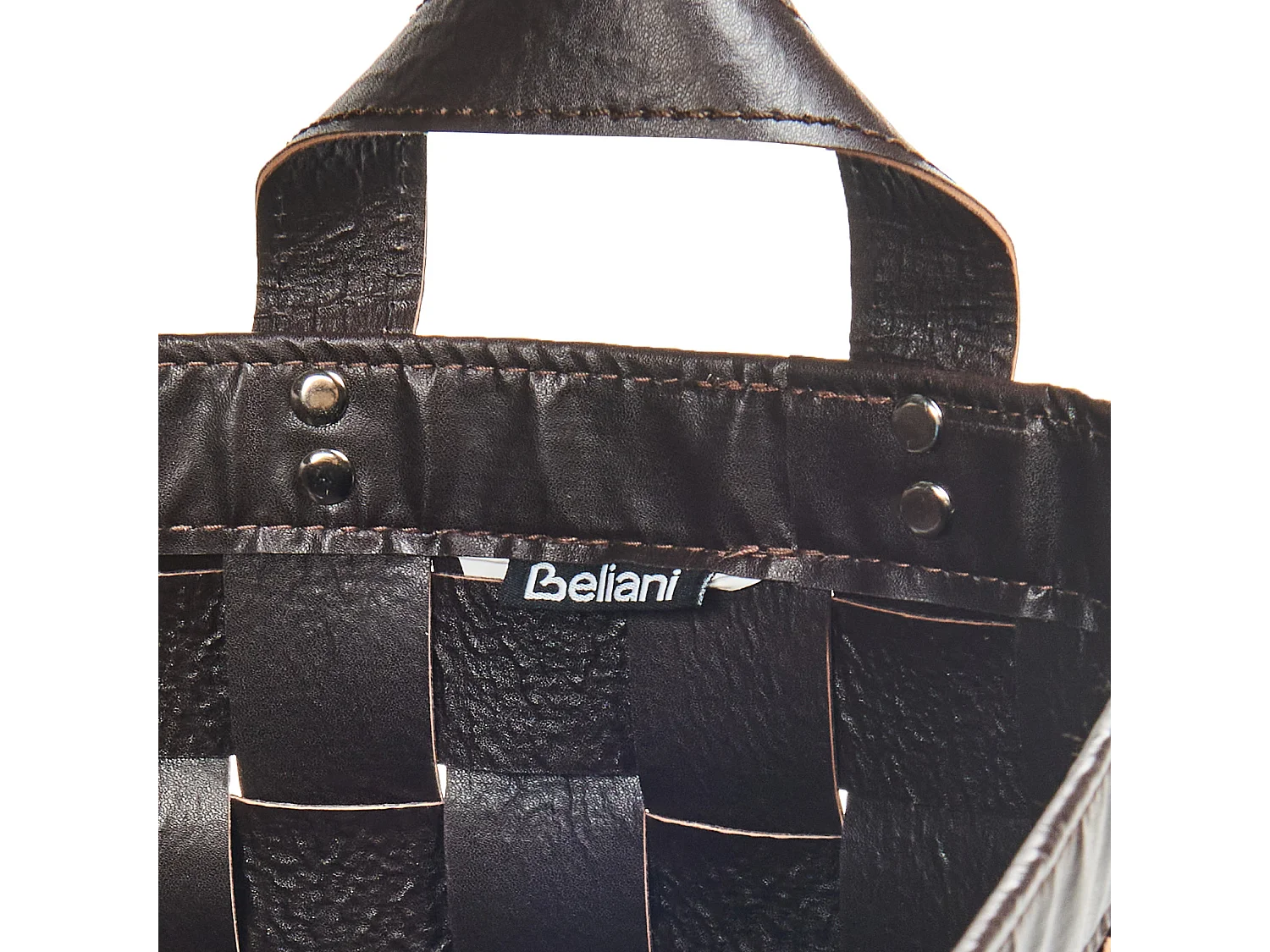 Conjunto de 2 cestas SIPPAR Piel sintética Marrón oscuro