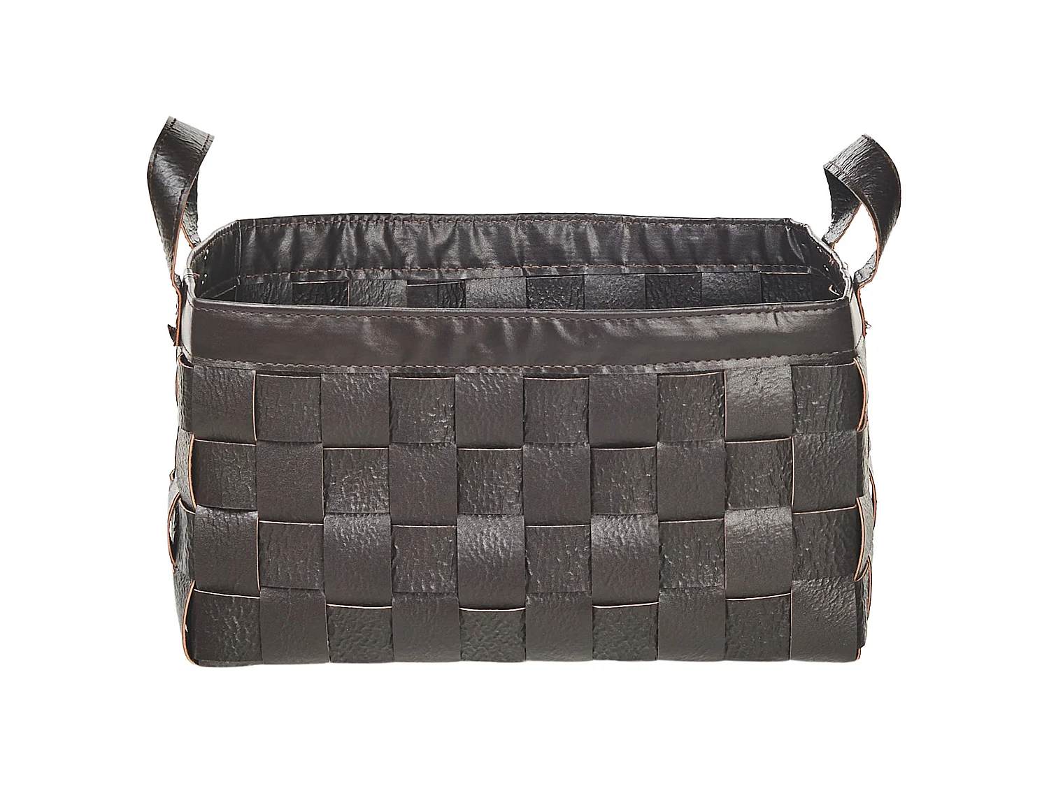 Lot de 2 paniers SIPPAR Cuir PU Marron foncé