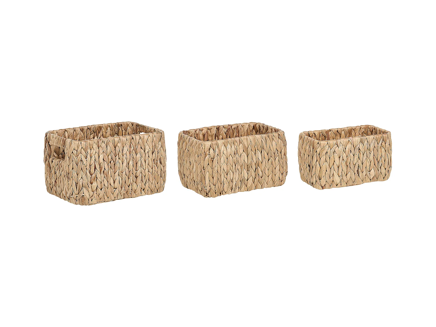 Lot de 3 paniers HANOI Osier Naturel