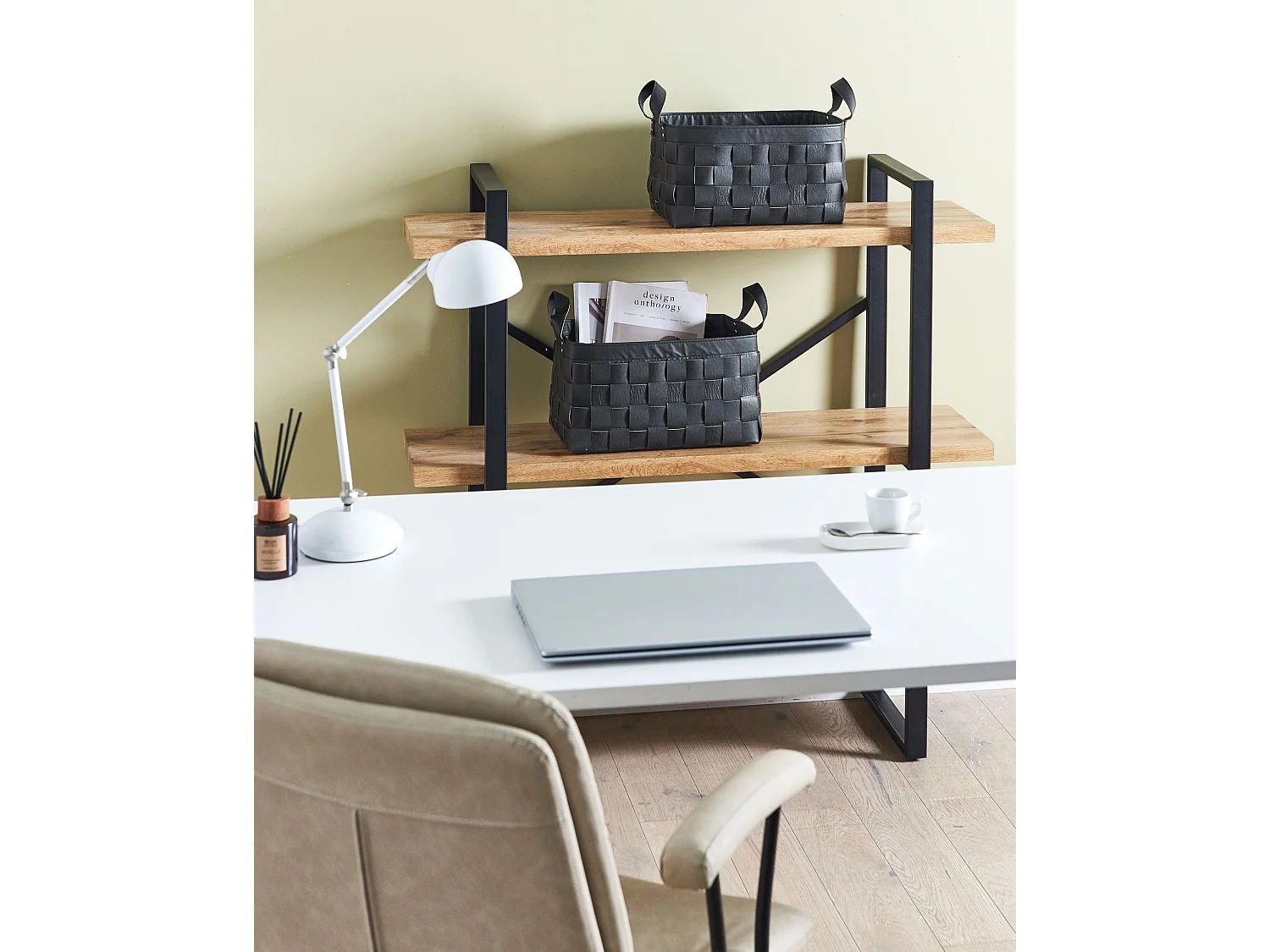 Lot de 2 paniers SIPPAR Cuir PU Noir