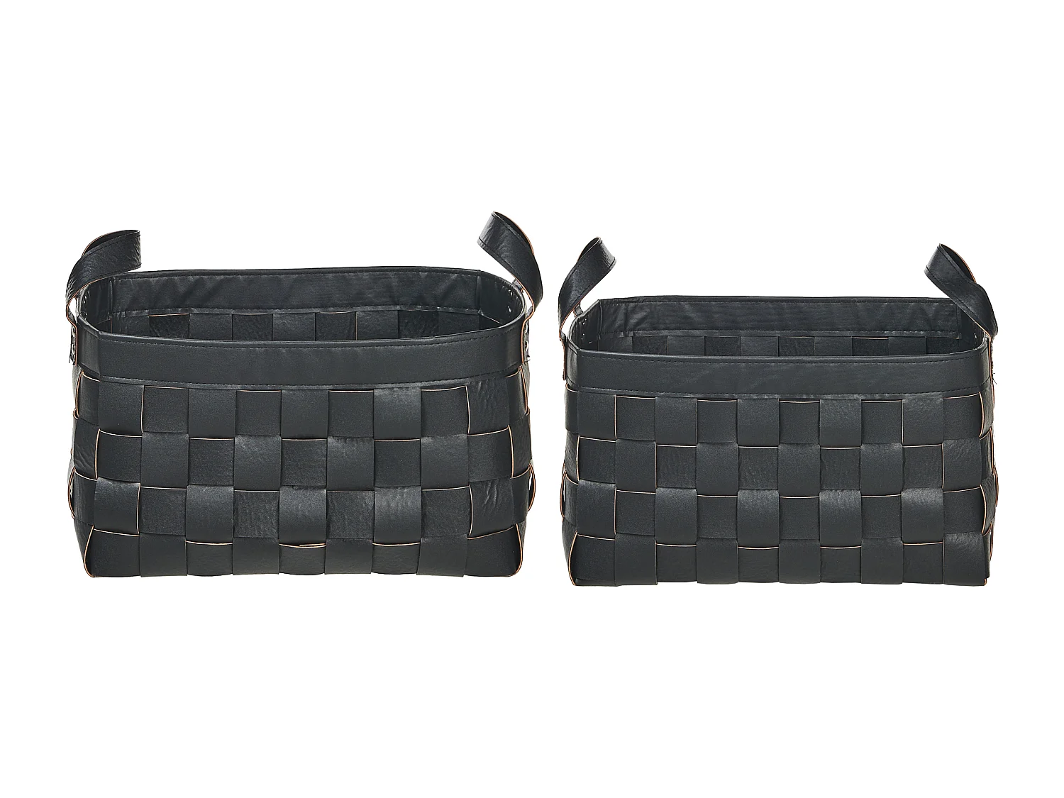 Lot de 2 paniers SIPPAR Cuir PU Noir